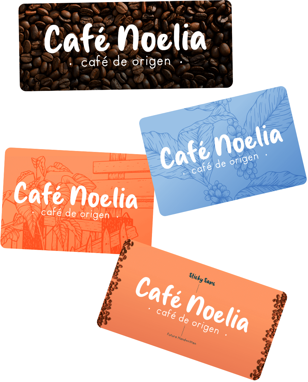 Diseño de marca café noelia